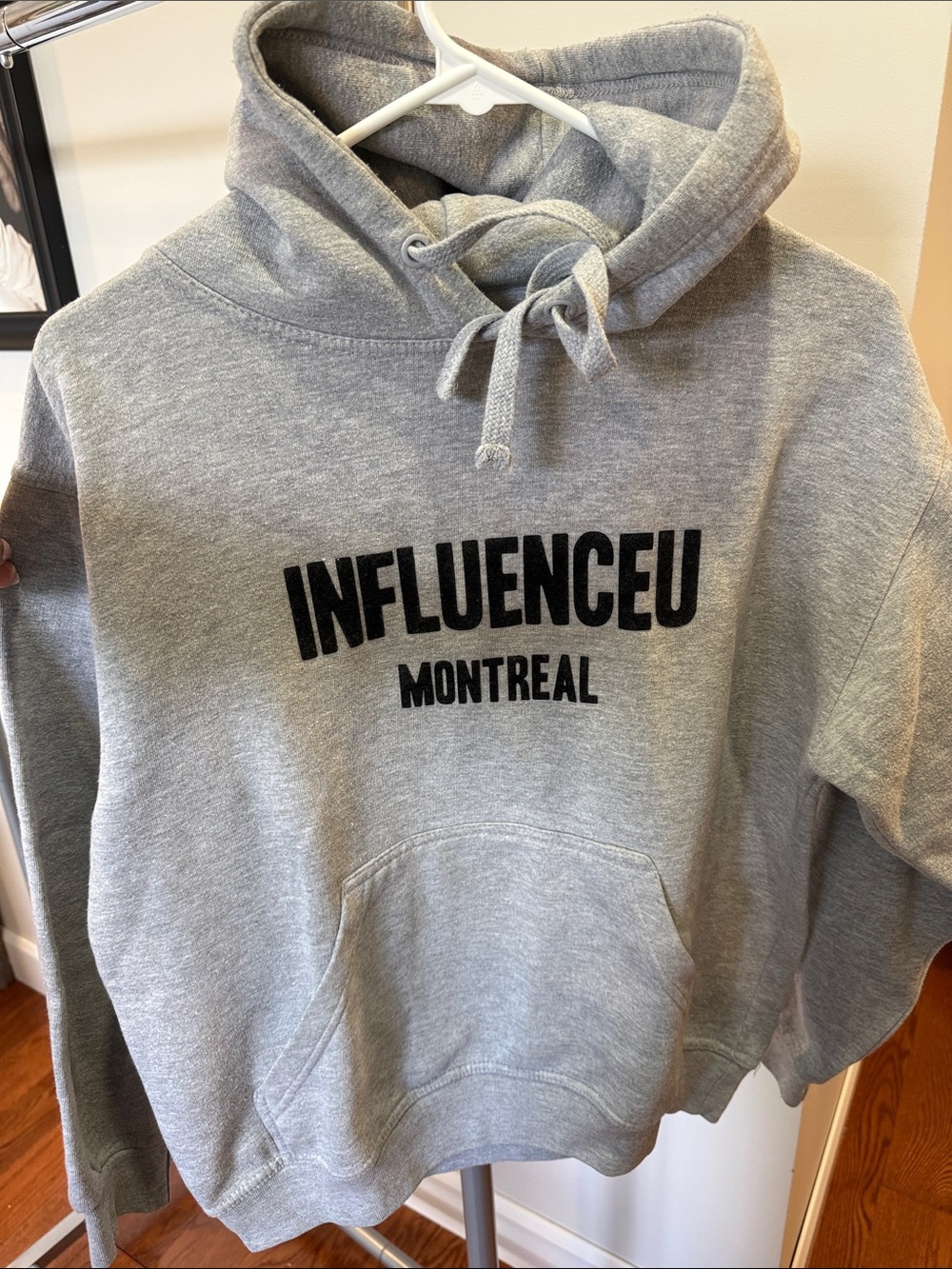 Influenceu women’s  Gray Hooded Sweater